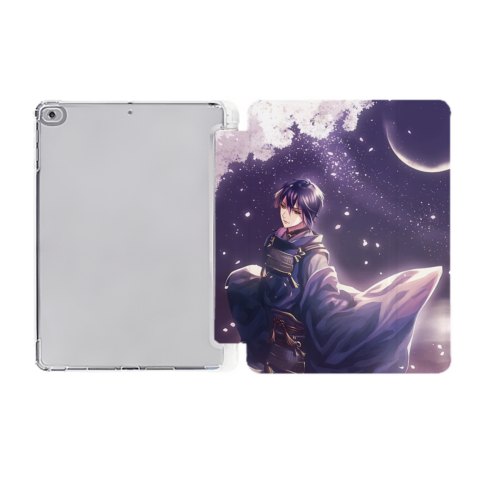 （画像用） 刀剣乱舞 Touken Ranbu IPad ケース ペン収納付き 三つ折りスタンド PUレザー×シリコン 対応機種9.5/10.5/10.9インチ